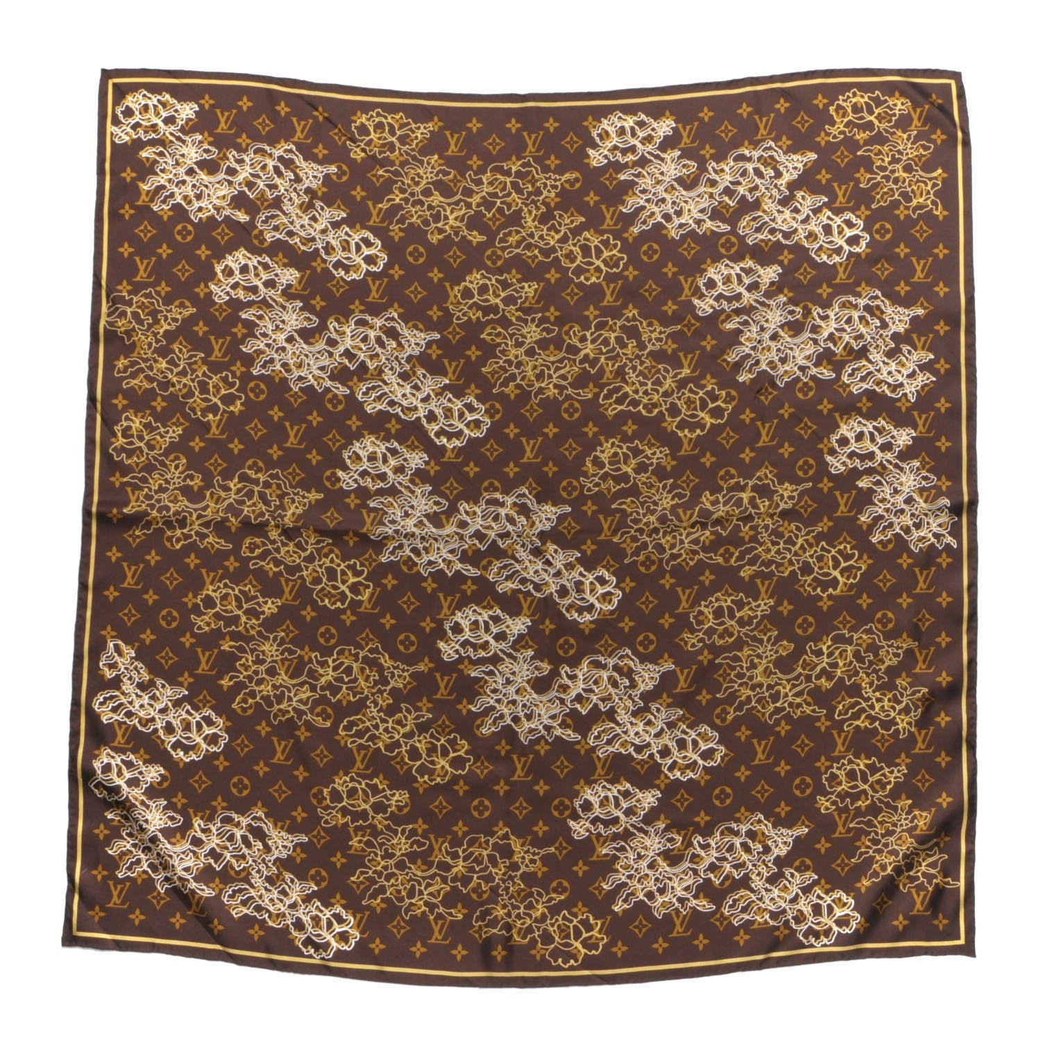 Louis Vuitton Silk Monogram Dentelle Scarf 1 of 5