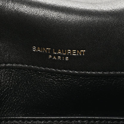Saint Laurent Lambskin Quilted Monogram Medium Solferino Satchel Black 8 of 12