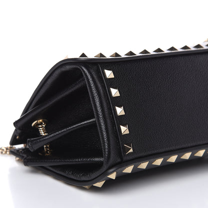 Valentino Garavani Calfskin Rockstud Mini Chain Shoulder Bag Black 8 of 10
