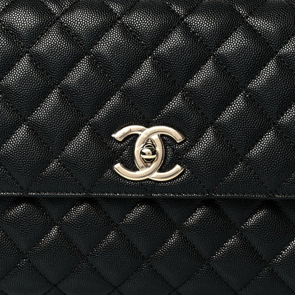 Chanel Caviar Quilted Small Coco Handle Flap Black 8 of 11
