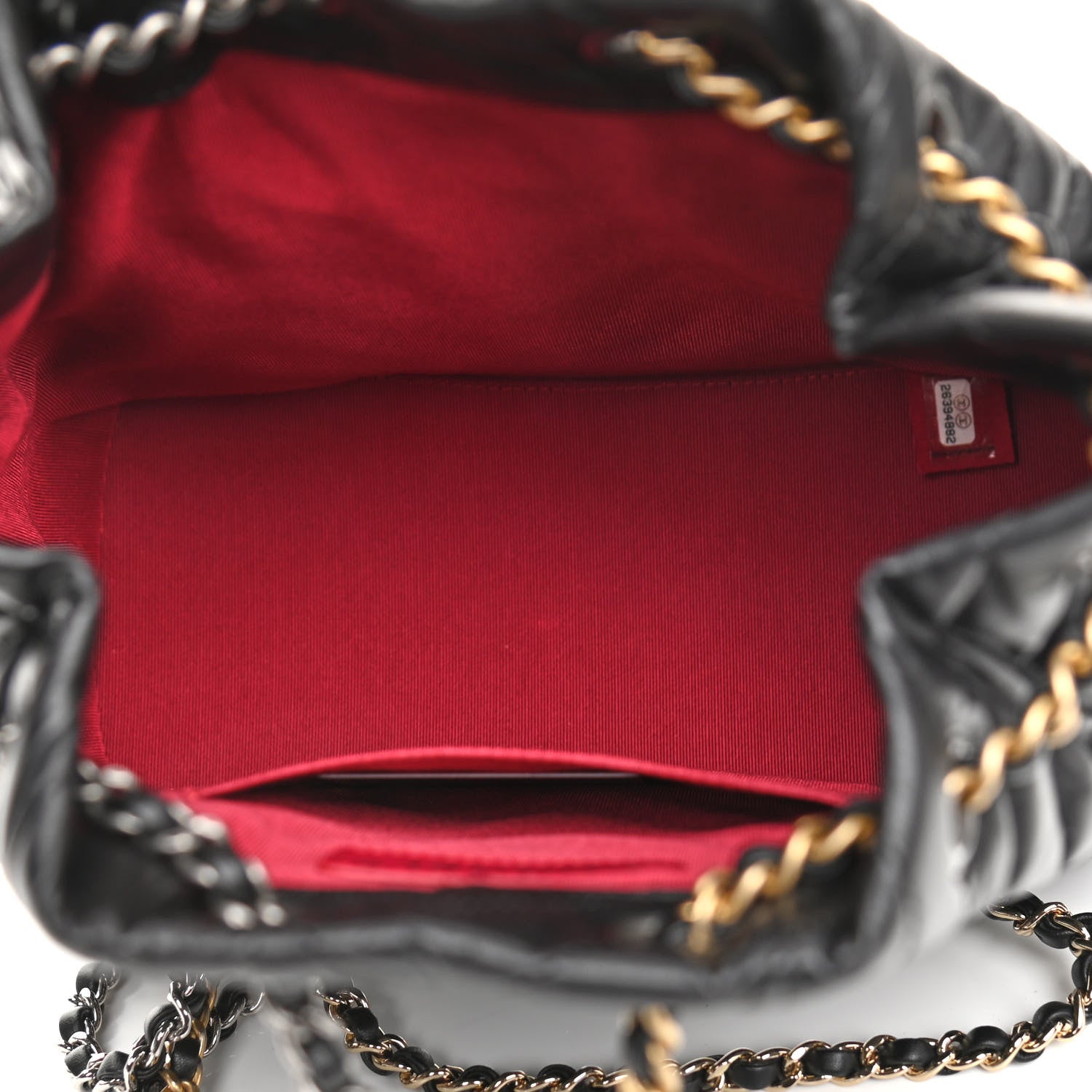 Chanel Aged Calfskin Chevron Quilted Small Gabrielle Backpack Black 4 of 11