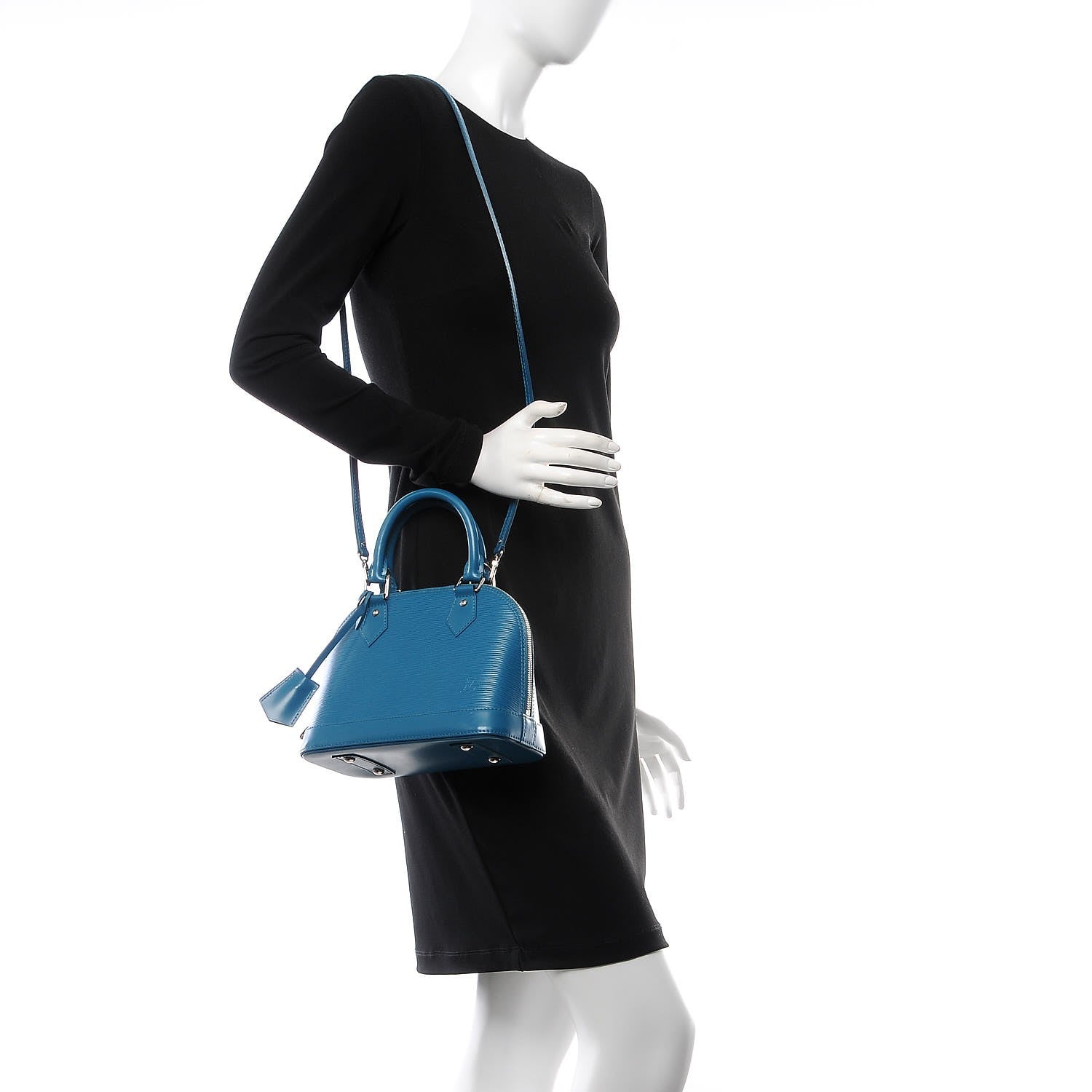 Louis Vuitton Epi Alma BB Cyan 2 of 7
