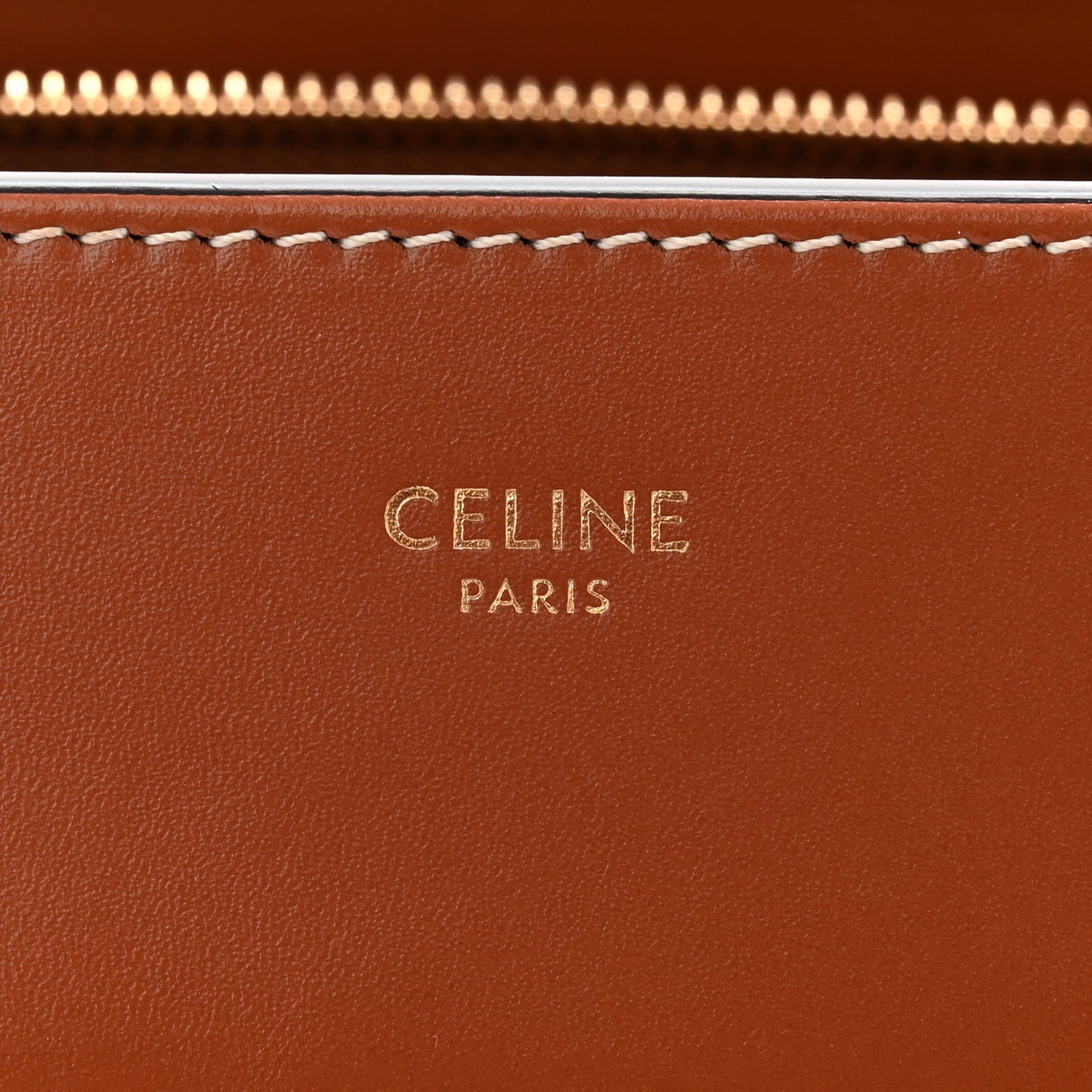 Triomphe Canvas Calfskin Cabas De France Handbag Tan