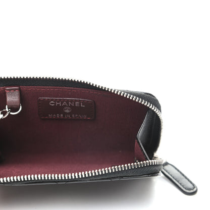 Chanel Lambskin Quilted Key Holder Case Black 5 of 9