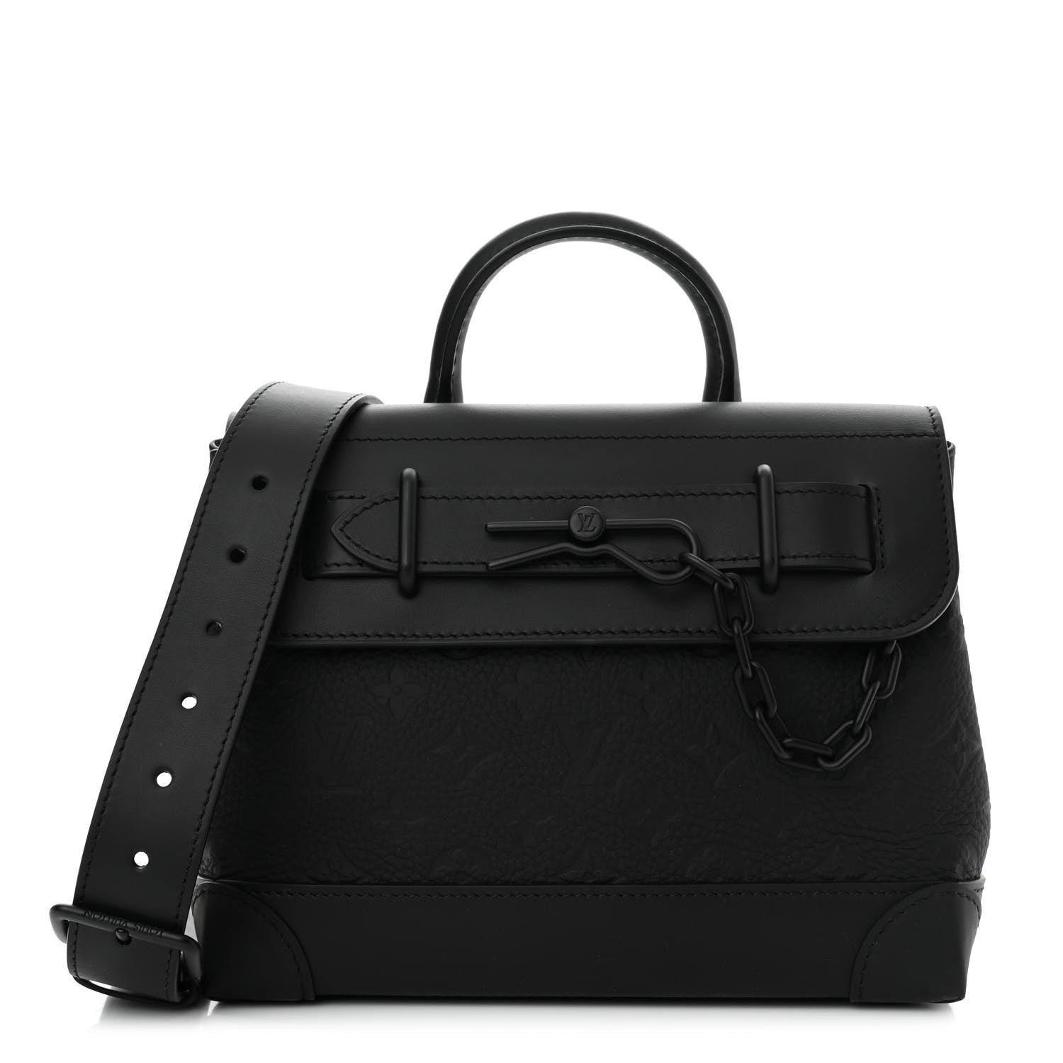 Louis Vuitton Taurillon Monogram Steamer PM NM Black 1 of 9