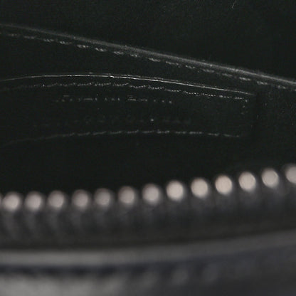 Saint Laurent Calfskin Matelasse Chevron Round Vinyle Camera Bag Black 6 of 9