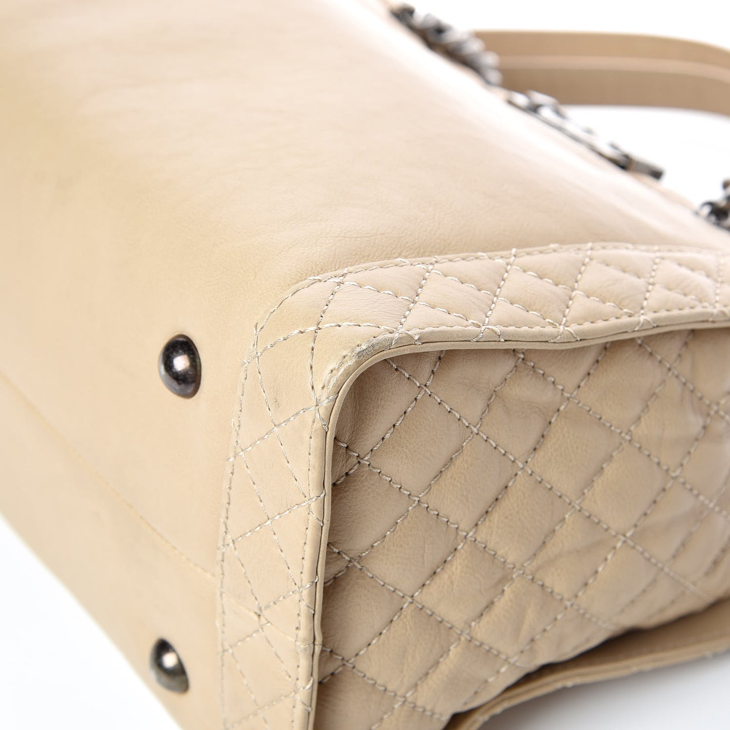 Lambskin Boy Reverso Shopping Tote Beige