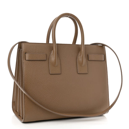 Saint Laurent Grained Calfskin Small Sac De Jour Taupe 3 of 9
