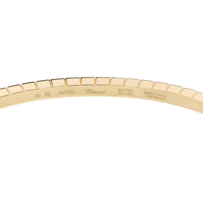 Chopard 18K Yellow Gold Diamond Ice Cube Half Set Bangle Bracelet 3 of 4