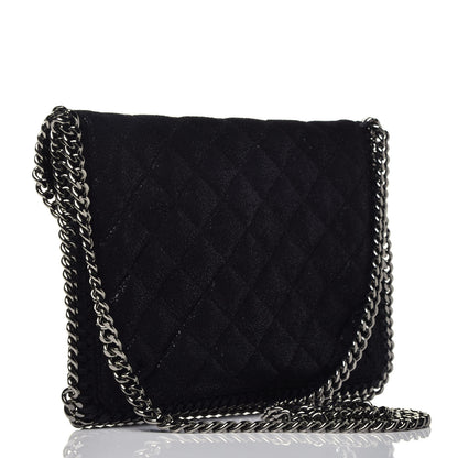 Stella McCartney Shaggy Deer Quilted Mini Falabella Crossbody Black 3 of 9