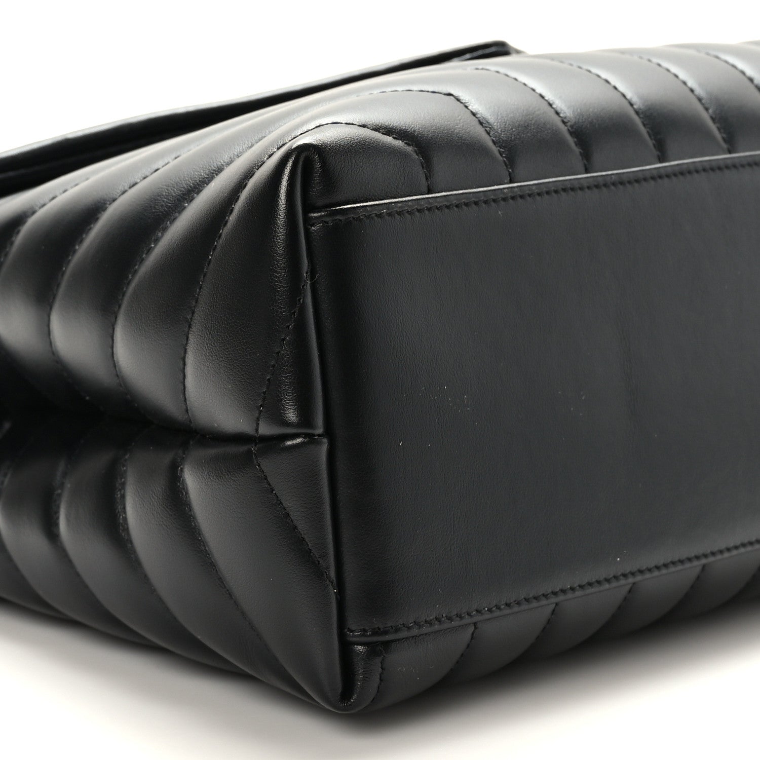 Saint Laurent Calfskin Y Quilted Monogram Medium Loulou Chain Satchel Black 8 of 9