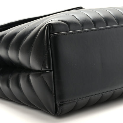 Saint Laurent Calfskin Y Quilted Monogram Medium Loulou Chain Satchel Black 8 of 9