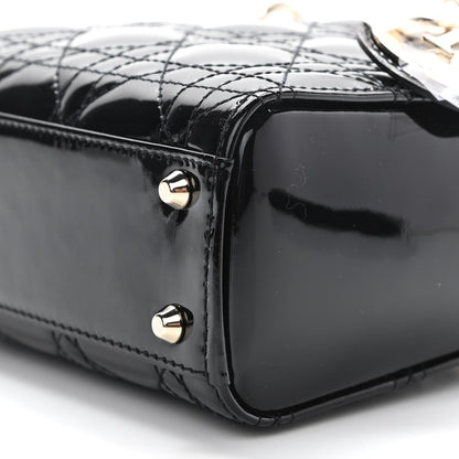 Christian Dior Patent Cannage Mini Lady Dior Black 8 of 9