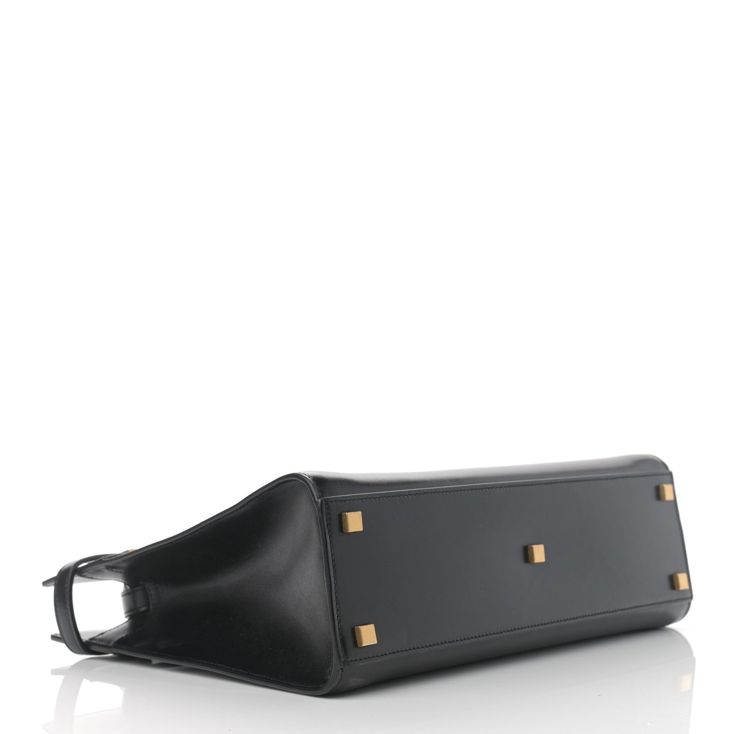 Calfskin Small Manhattan Shopper Tote Black