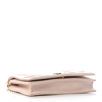 Christian Dior Grained Calfskin Diorama Wallet on Chain Pouch Rose Poudre 4 of 9