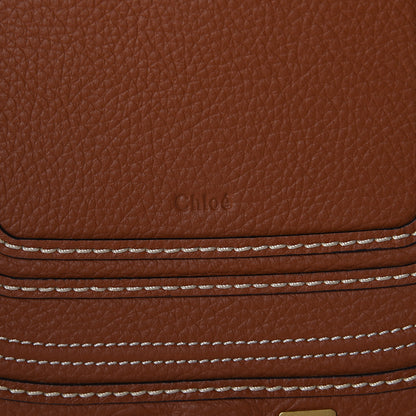 Chloe Raffia Small Grain Calfskin Medium Marcie Basket Tan 5 of 8