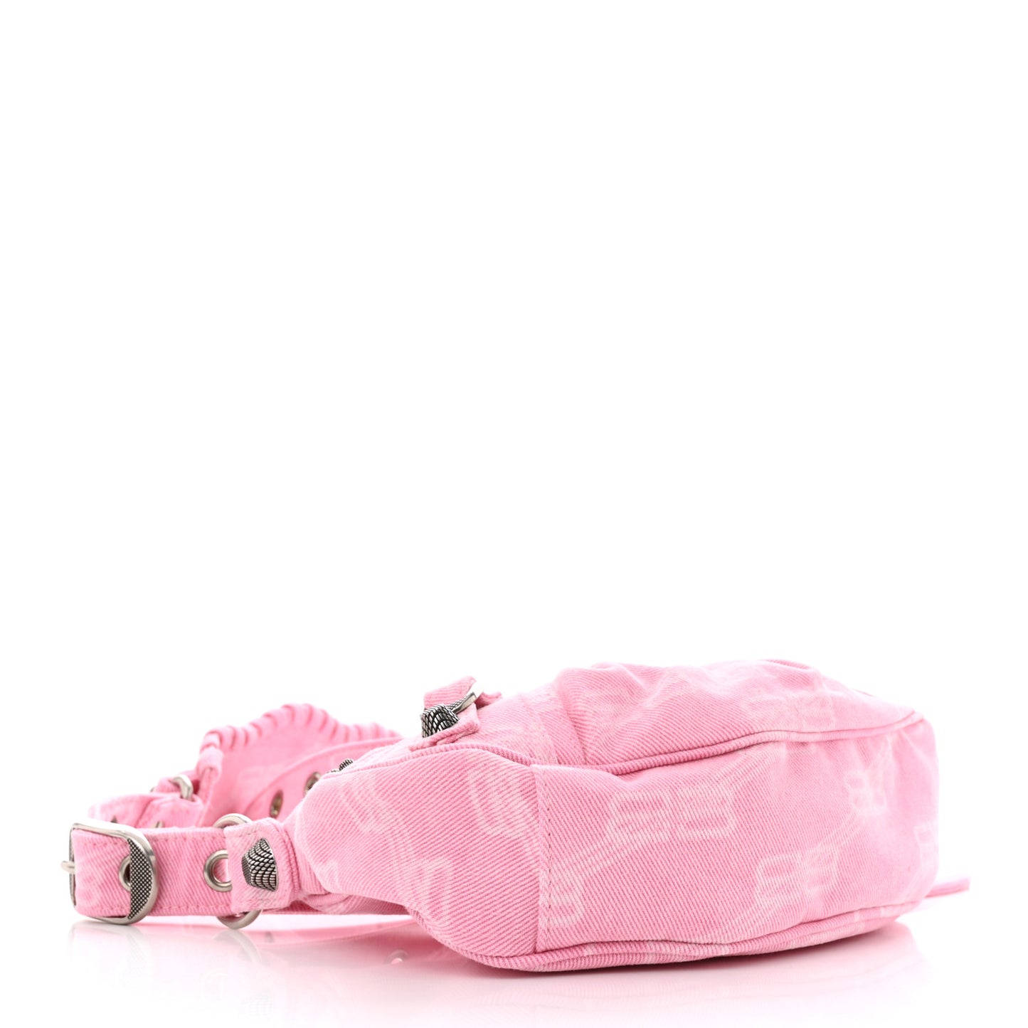 Denim BB Monogram Le Cagole Shoulder Bag XS Pink