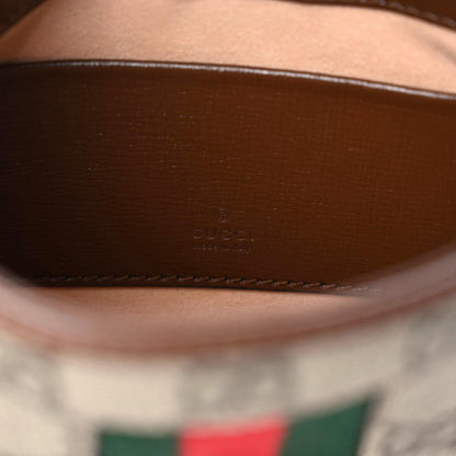 Gucci GG Supreme Monogram Azalea Calfskin Web Mini Jackie 1961 Hobo Beige Ebony Brown Sugar 5 of 11