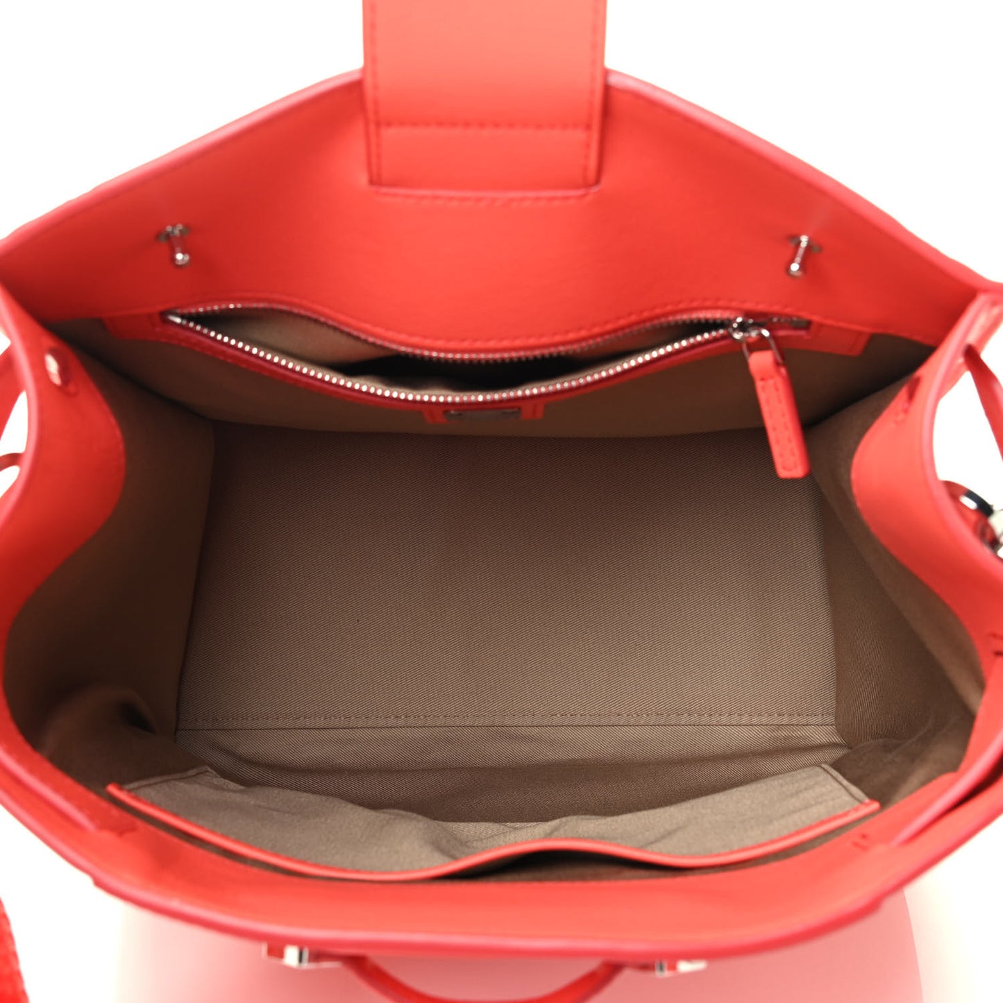 Calfskin Ottomar Monogram Essential Bucket Bag Hot Coral