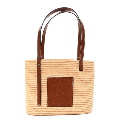 Loewe Raffia Small Square Basket Tote Bag Natural Tan 1 of 11