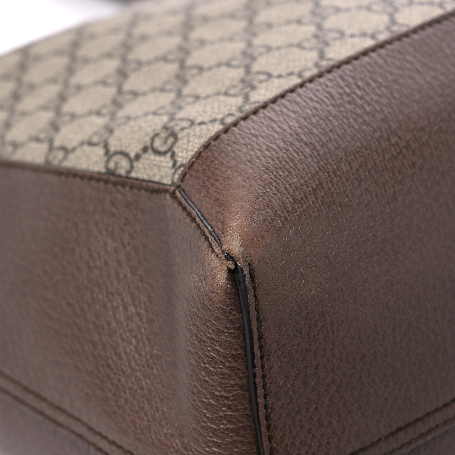 GG Supreme Monogram Web Ophidia Tote Brown