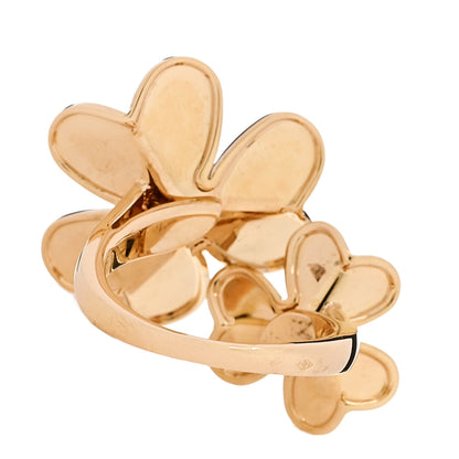 Van Cleef & Arpels 18K Yellow Gold Diamond Frivole Between The Finger Ring 54 7 3 of 5