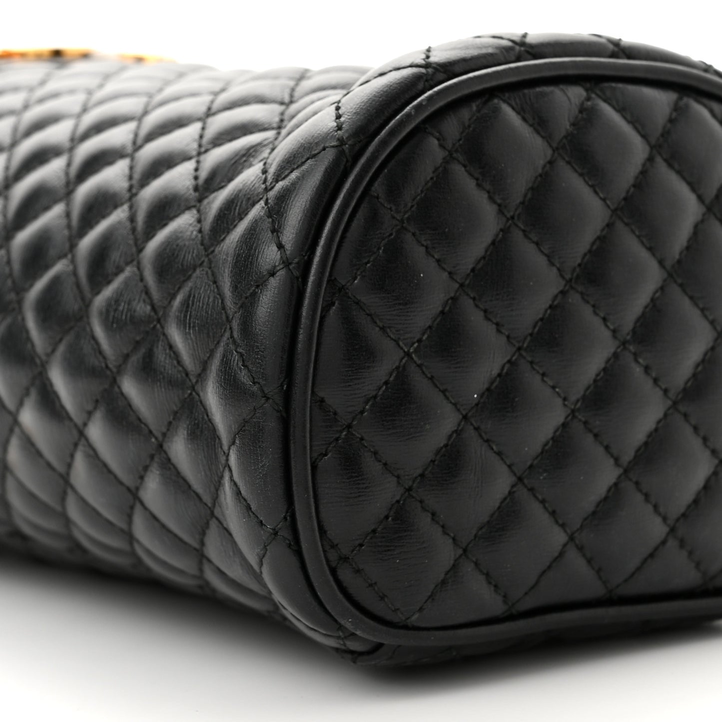 Calfskin Trapuntata Zumi Belt Bag Black
