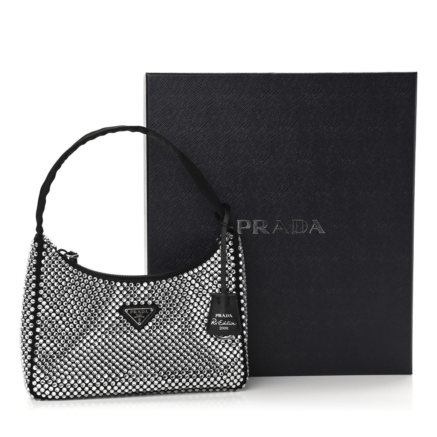Satin Crystal Mini Re-Edition 2000 Bag Cristal