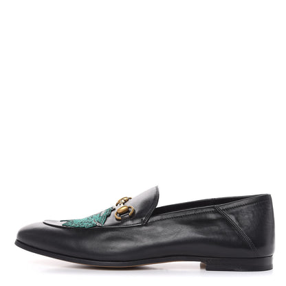 Gucci Lambskin Wolf Embroidered Mens Brixton Horsebit Loafers 9.5 Black 1 of 11
