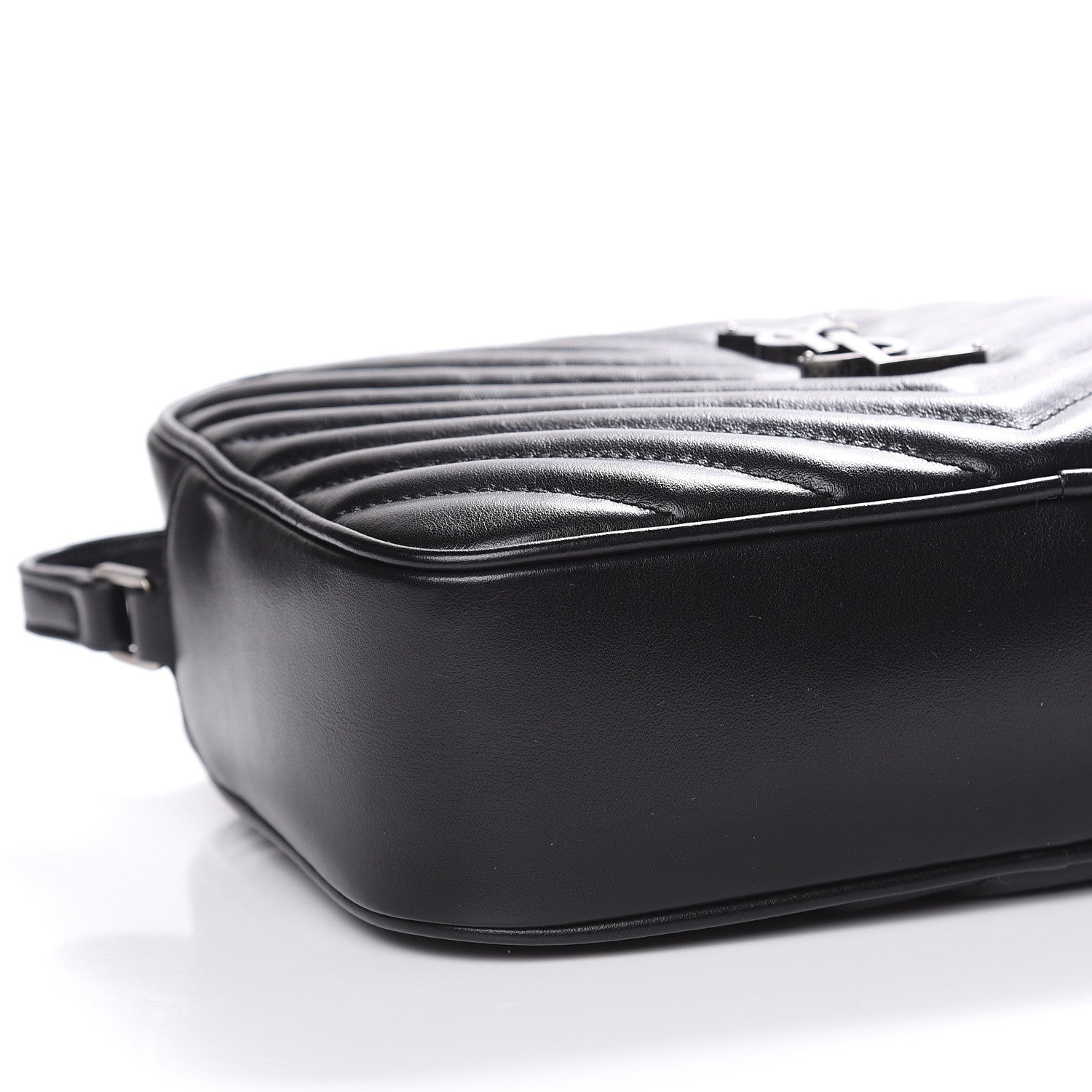 Saint Laurent Calfskin Matelasse Monogram Lou Camera Bag Black 8 of 10
