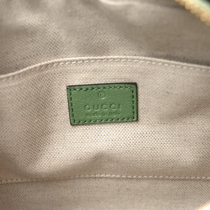 Gucci Sakai Be Green Calfskin Diagonal Stitched Small Blondie Shoulder Bag Green Soil Grass 6 of 9