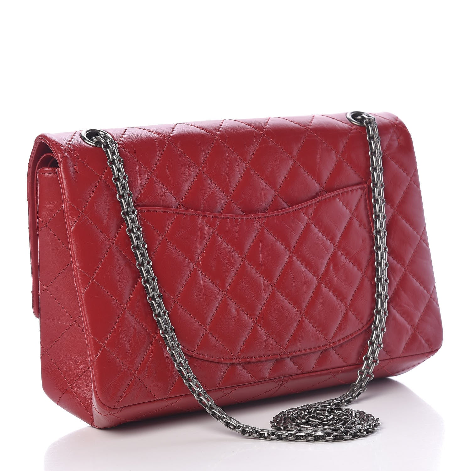 Chanel Aged Calfskin Quilted 2.55 Reissue 226 Flap Dark Red 3 of 13