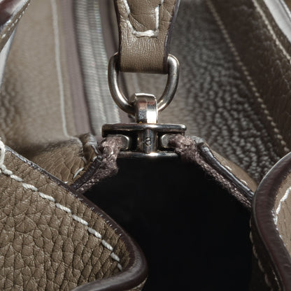 Celine Drummed Calfskin Micro Luggage Souris 8 of 9