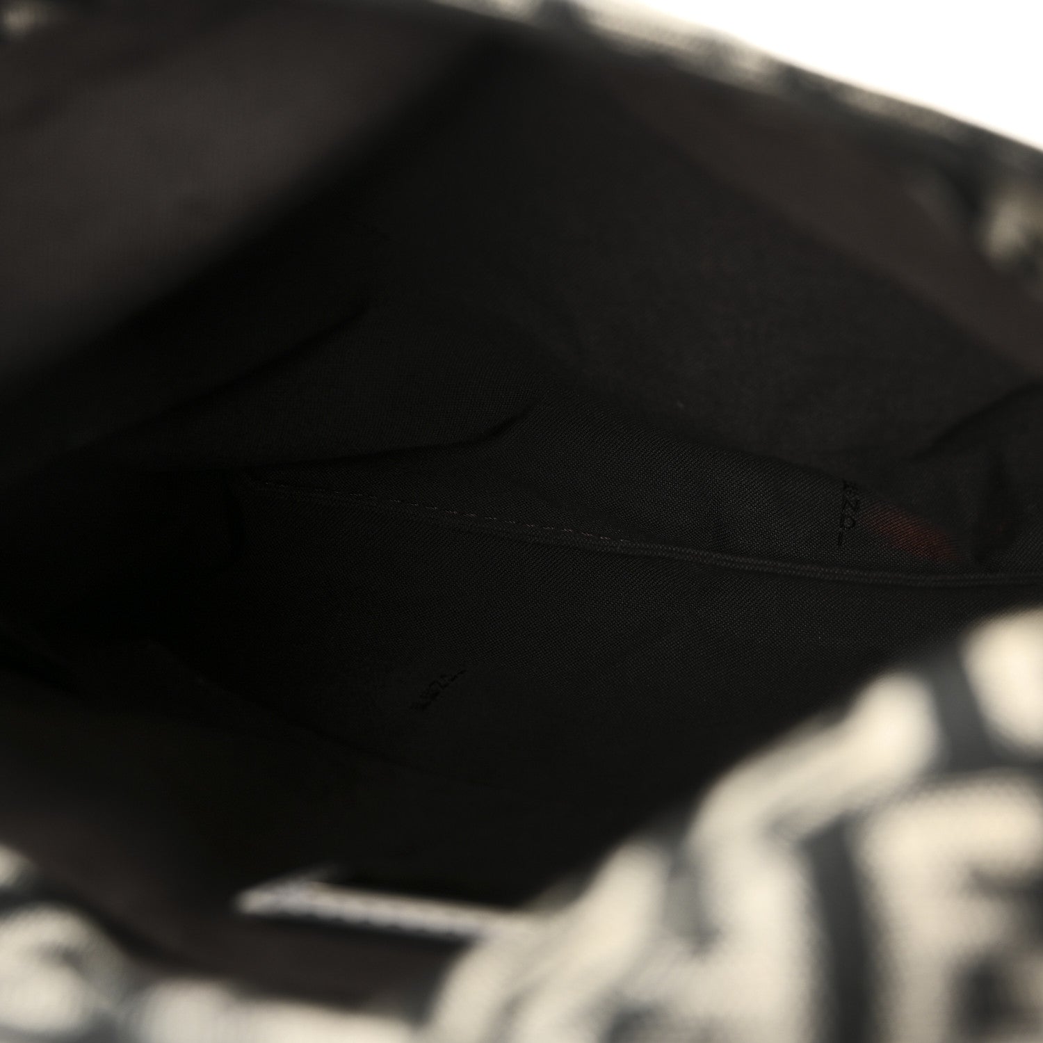 Fendi Zucchino Tube Messenger Bag Black White 5 of 9