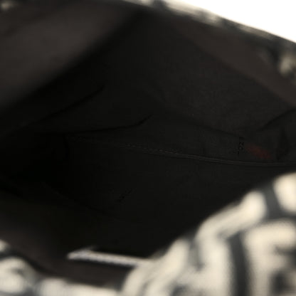 Fendi Zucchino Tube Messenger Bag Black White 5 of 9