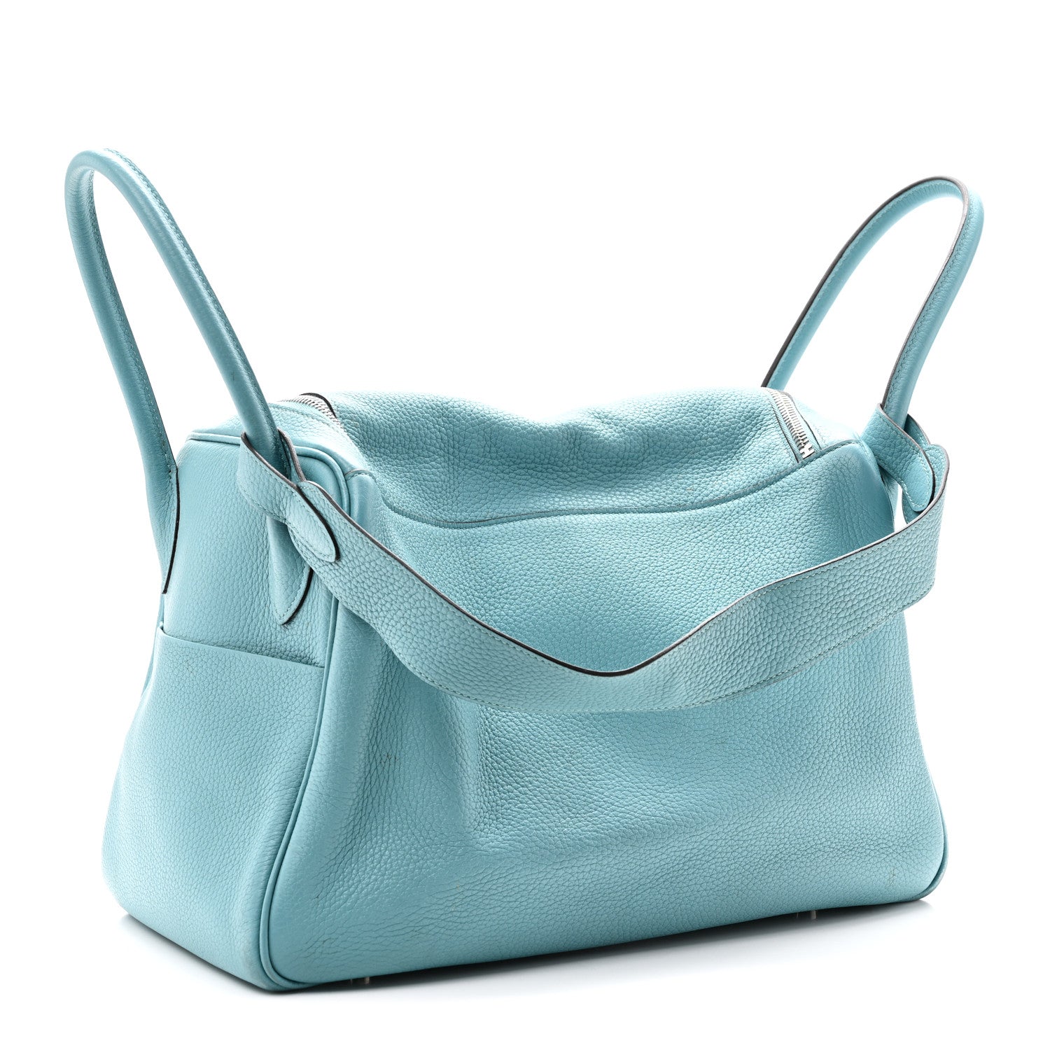 Hermes Taurillon Clemence Lindy 34 Bleu Atoll 3 of 10
