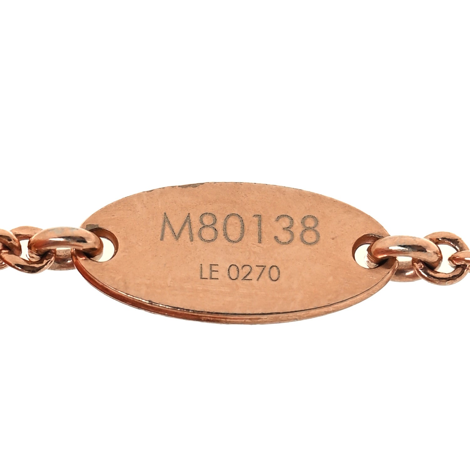 Louis Vuitton Brass Pink Gold Finish Essential V Bracelet 5 of 5