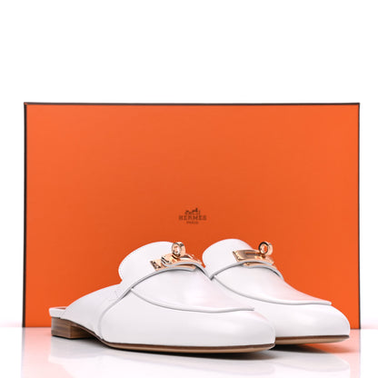 Hermes Calfskin Oz Mules 39.5 White 11 of 11