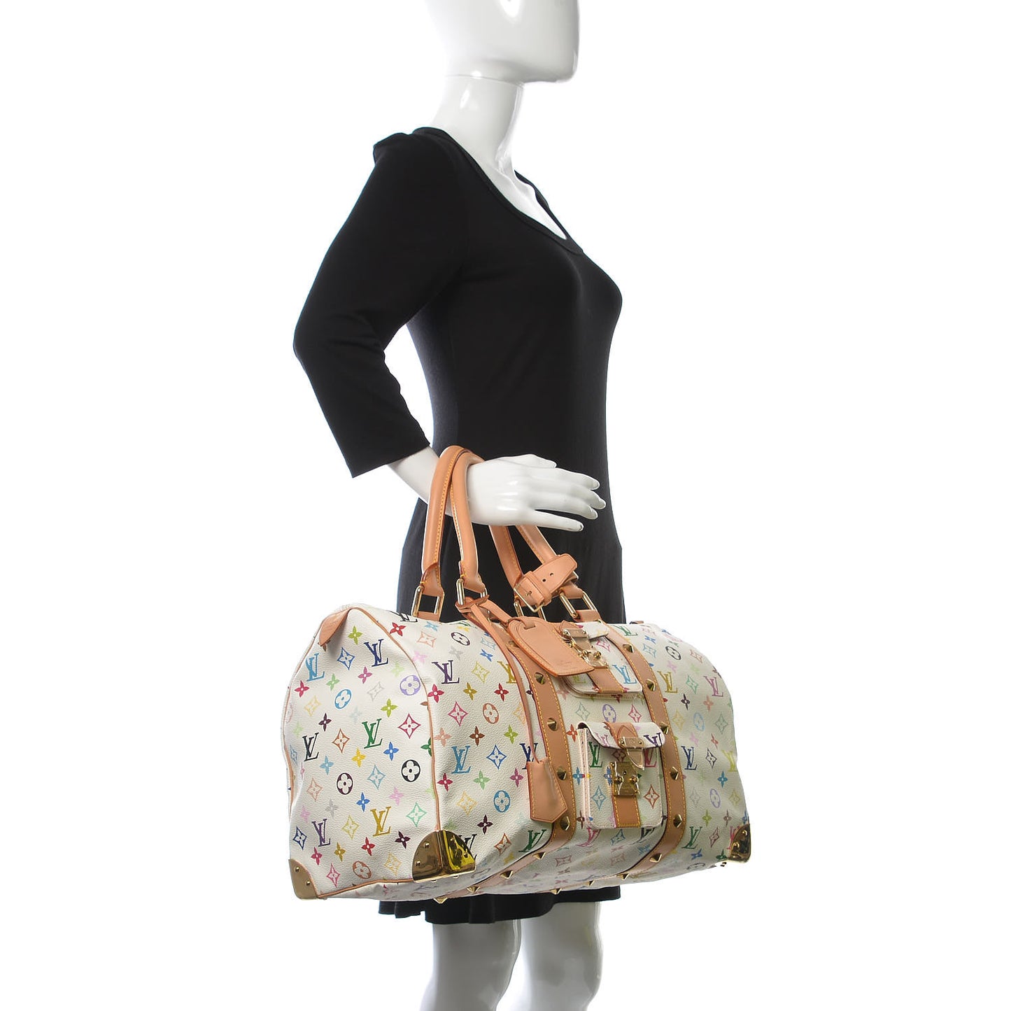 Monogram Multicolor Keepall 45 White