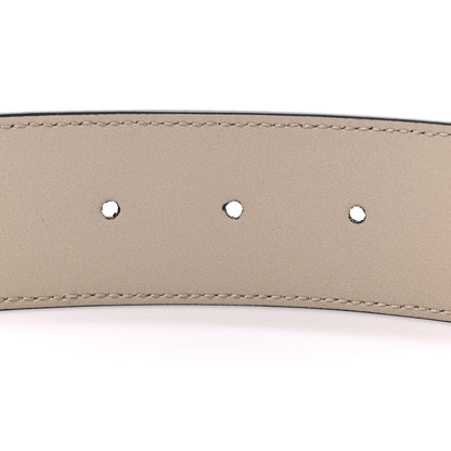 Gucci GG Supreme Monogram Textured Calfskin Double G 40mm Belt 75 30 Beige Mystic White Oatmeal 4 of 4
