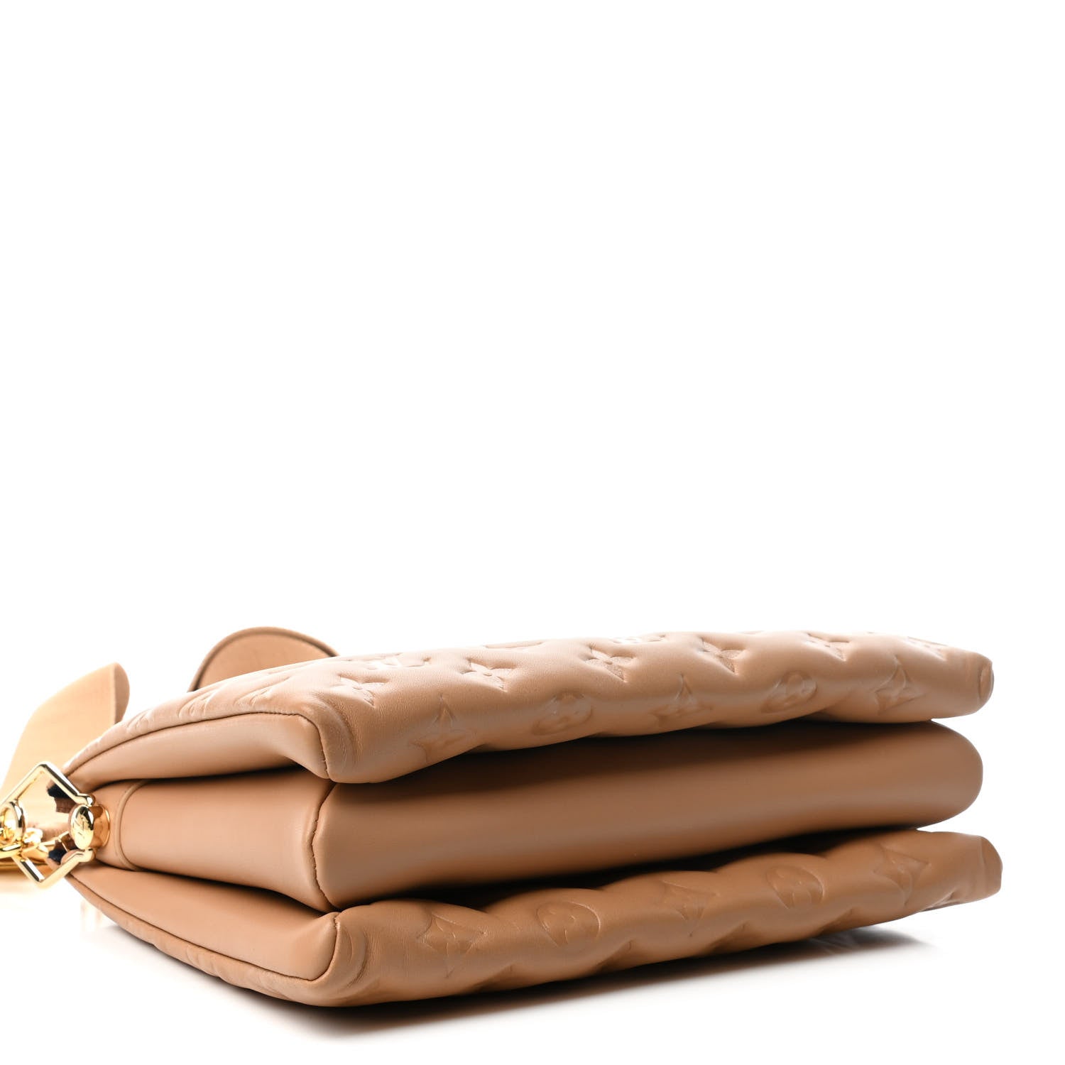 Louis Vuitton Lambskin Embossed Monogram Coussin PM Camel 3 of 4