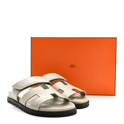 Hermes Calfskin Womens Chypre Sandals 36.5 Beige Esquisse 10 of 10