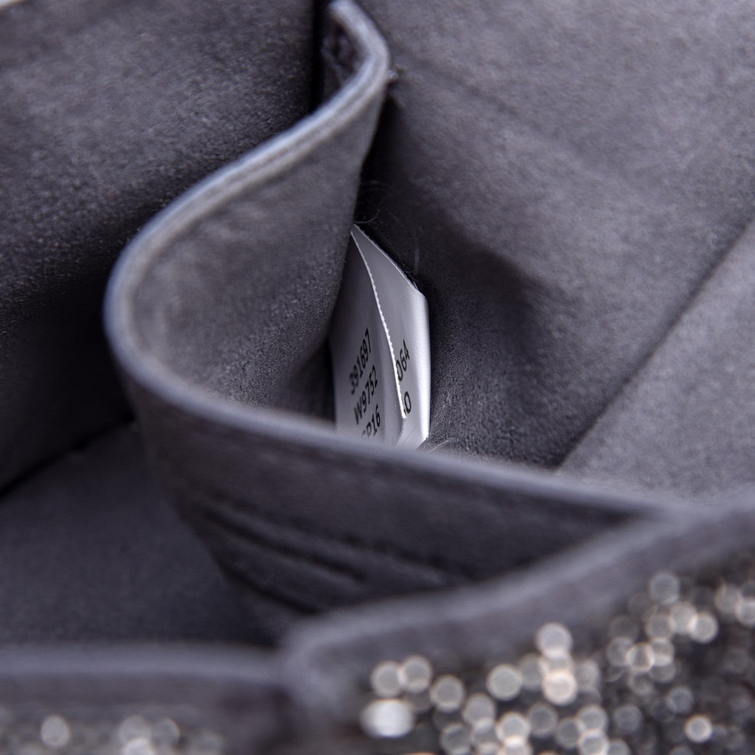 Stella McCartney Crystal Stones Tiny Fold Over Falabella Grey 9 of 9