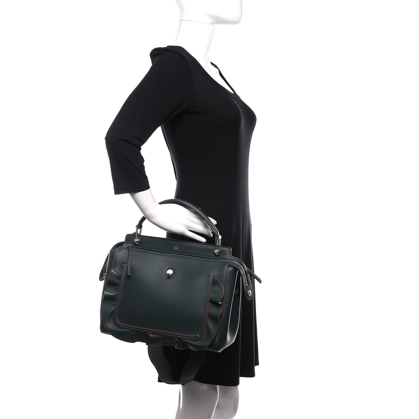Vitello Baltico Century Dolce Waves DotCom Satchel Verde Inglese White