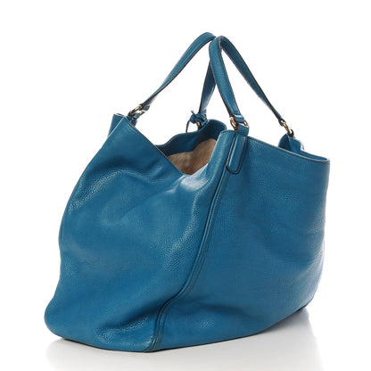 Gucci Pebbled Calfskin Large Soho Shoulder Bag Riviera Blue 3 of 23