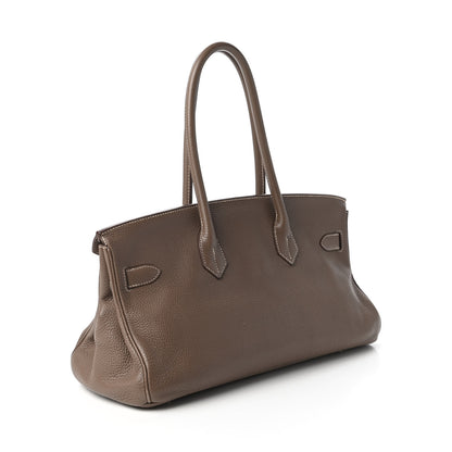 Hermes Taurillon Clemence JPG Shoulder Birkin II 42 Etoupe 3 of 13
