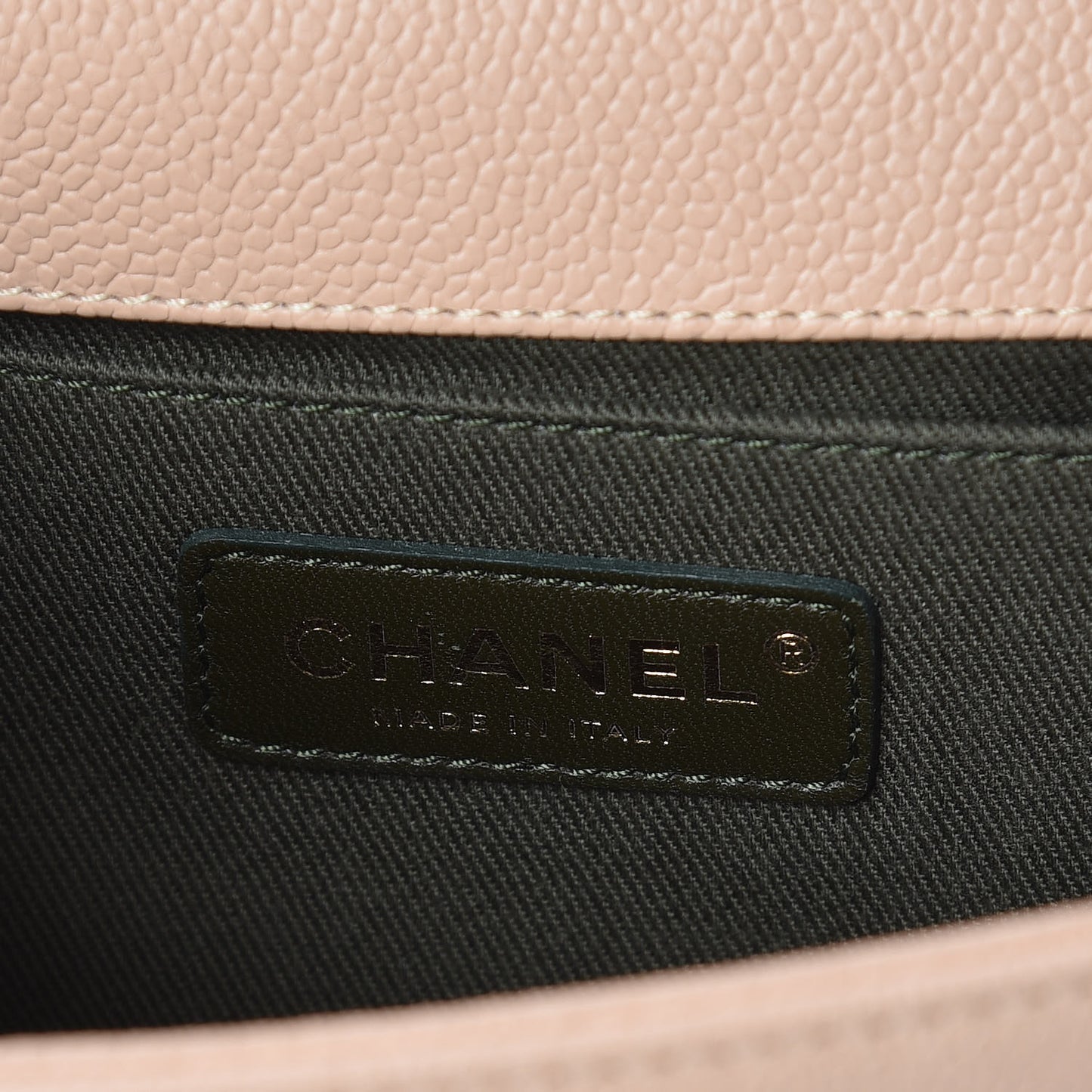 Caviar Quilted Medium Boy Flap Beige