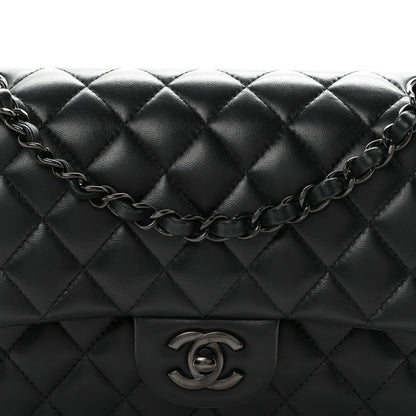 Chanel Lambskin Quilted Medium Double Flap So Black 8 of 11