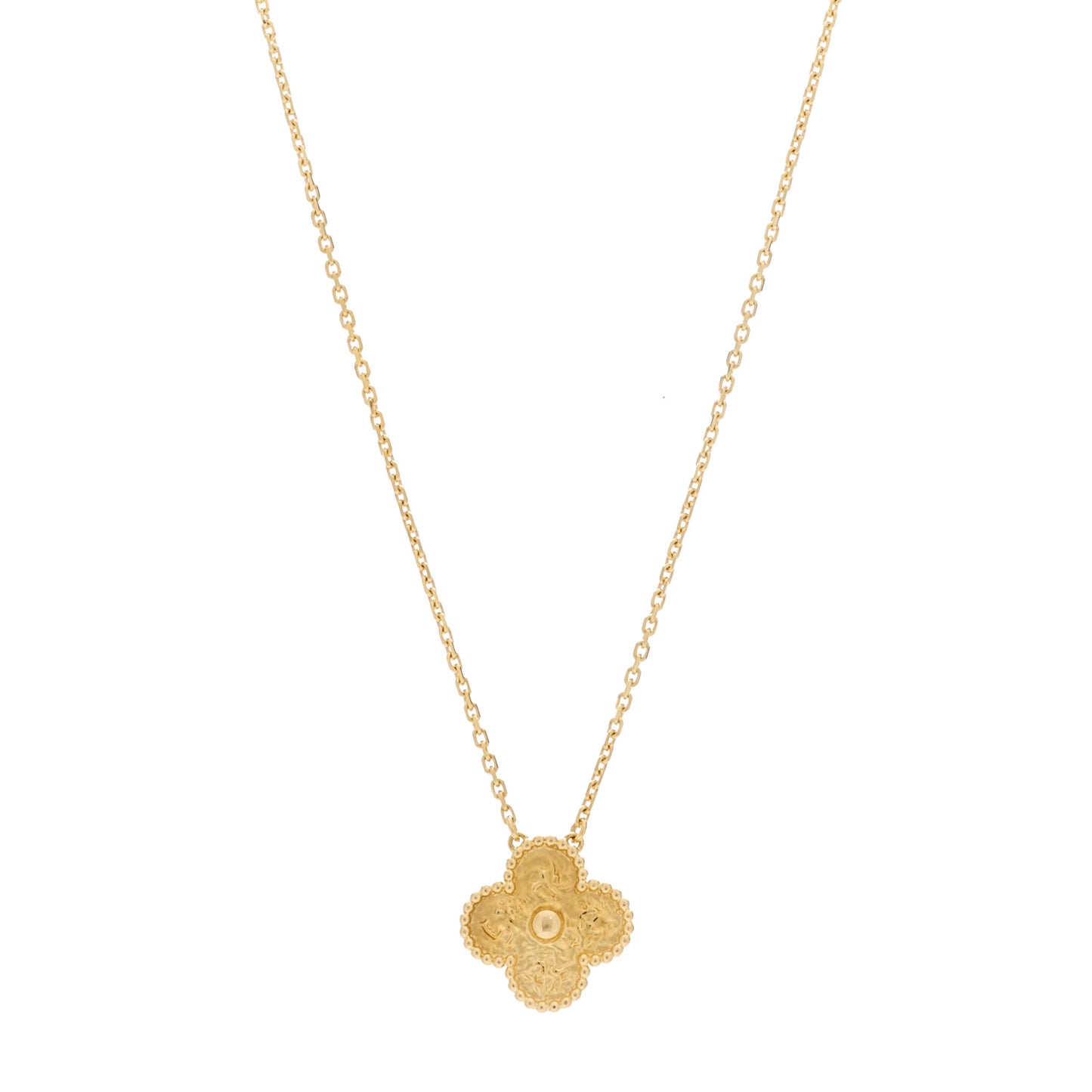 18K Yellow Gold Vintage Alhambra Pendant Necklace