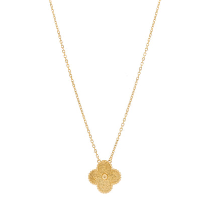 Van Cleef & Arpels 18K Yellow Gold Vintage Alhambra Pendant Necklace 1 of 6